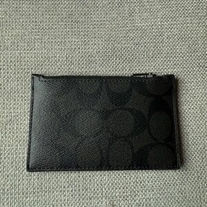 Coach Black Signature Card Holder